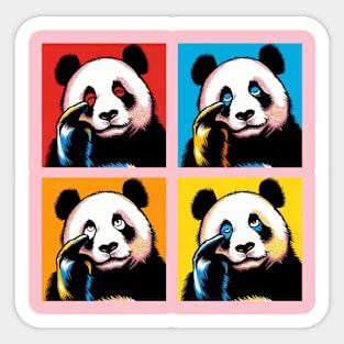 Pop Mocking Panda - Funny Panda Art Sticker